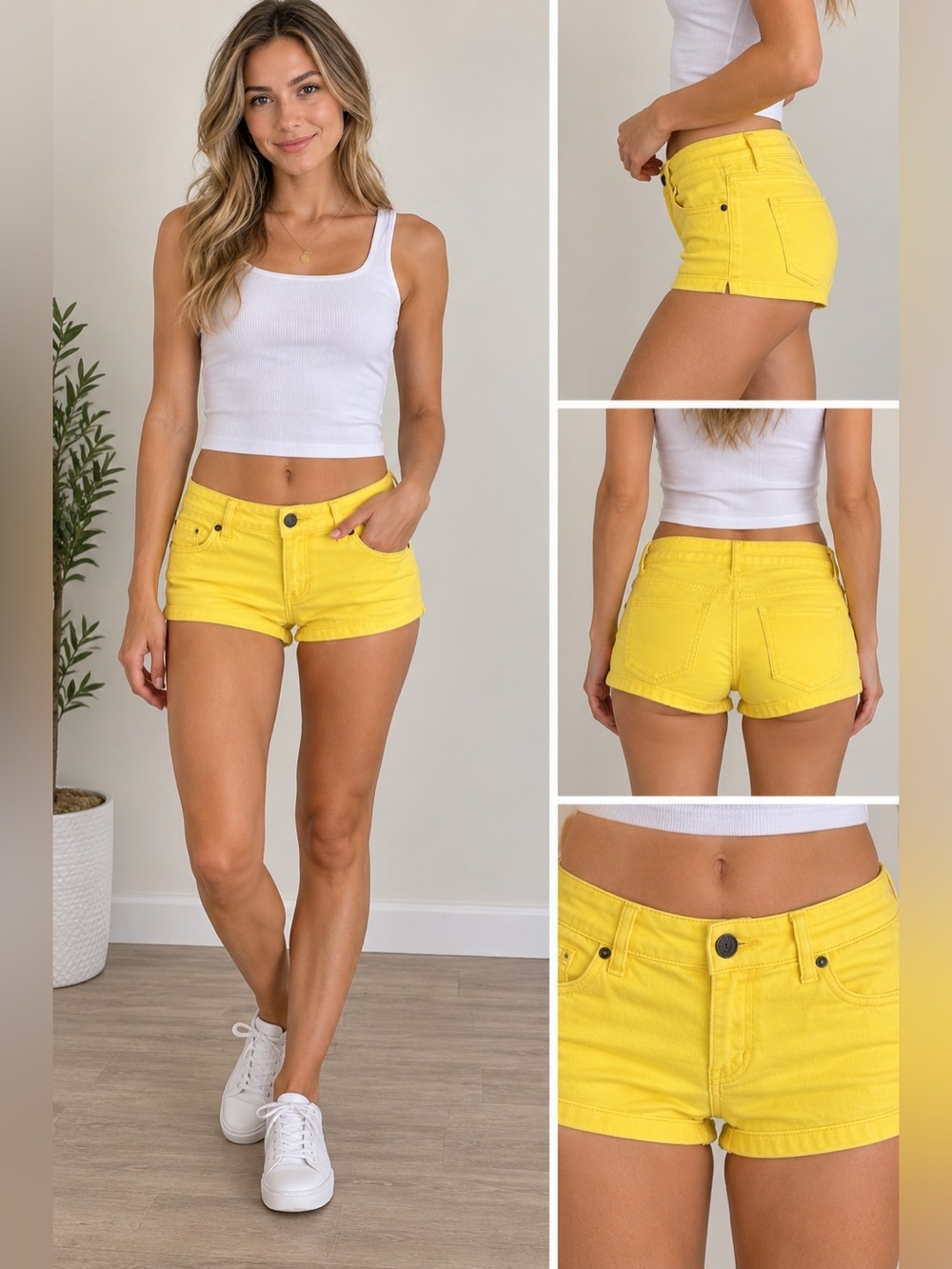 Yellow Denim Women’s Short Shorts Size 11